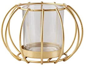 HEXEH Kerzenhalterhalter Geometrische Goldsäulenkerzenhalterin, Metall -Kerzenständer for Wohnzimmer, Bad, Esszimmerdekoration, Urlaub, Hochzeitskernstück Dekor Kandelaber