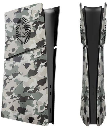 THLMT Consola Protectora Cubierta Compatible para PS5 Slim, ABS Cubierta Funda Manga Juego Host Camuflaje Color Polvo Cubierta Shell Guardia (Versión Digital)