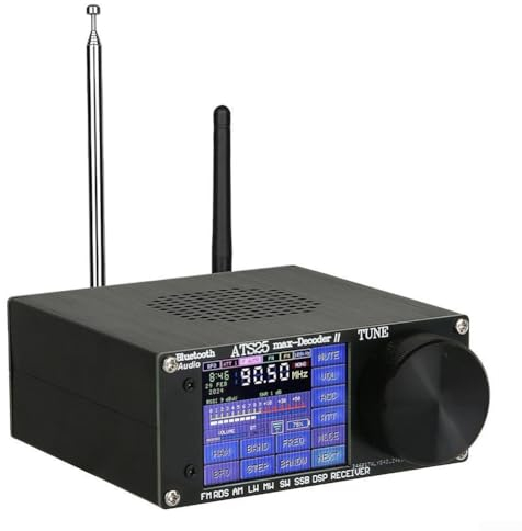 ZYWUOY Radio Pleine Bande, Récepteur Radio Toutes Bandes avec écran Tactile 2,4 Pouces, Décodeur ATS25 Max II de Deuxième Génération Amélioré 2024, avec Fonction LNA