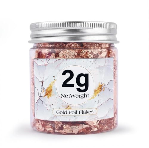QIUMING 1/2/3/5/10g Nachahmung Gold Splitter Kupfer Folie Pailletten Glitter Handwerk Blatt Flake Blatt Glänzende Folie Papier Vergoldung DIY Nail Art Dekor