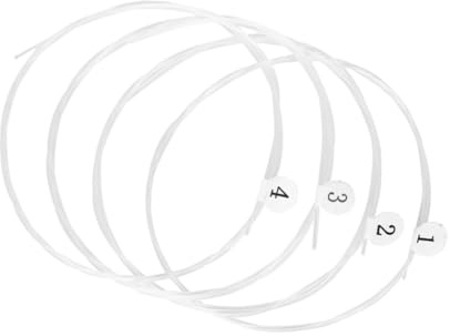 HEMOTON Juego de 4 Cuerdas de Nailon para Ukelele Transparentes Tono Claro y Resistente, Accesorio Adecuado para Ukelele de 21, 23 y 26 Pulgadas