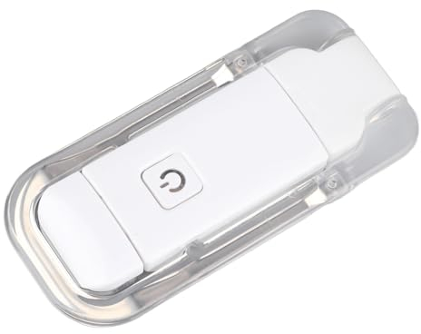 Mumusuki USB-aufladbare Buchleuchte Zum Anklemmen, Einstellbare Helligkeit mit 3 Lichtfarben Zum Lesen Im Bett, Lange Akkulaufzeit, Kunststoffmaterial