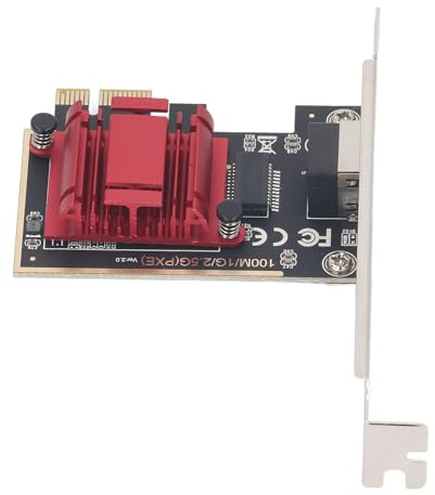 Tarjeta de Red de 2,5 GB, Adaptador de Red Pcie de 2,5 G Tarjeta Ethernet Pcie Profesional Adaptador de Red para PC Transmisión de Alta Velocidad Admite Función PXE Tarjeta PCI