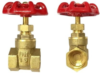 FANNIXI Absperrventil 1/2 3/4 1 1-1/4 1-1/2 2 Zoll Messing-Schieber Wasserventil Umschaltventil Innengewinde-Schieber(1-1/2)