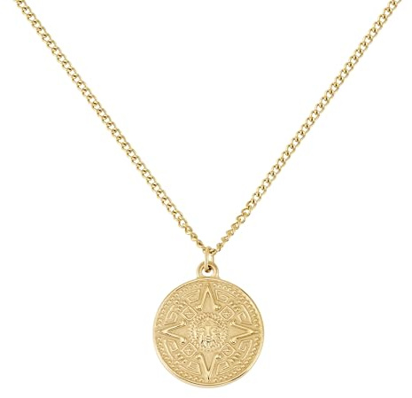 GD GOOD.designs Piraten Kette Damen - Kompass Kette aus wasserfestem 316L Edelstahl in 18K Gold I Piratenkette mit Kompass Anhänger