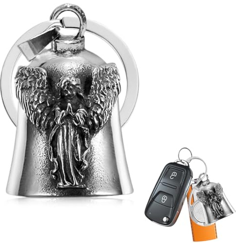 GGUFAY - Campanella della Fortuna e della Protezione dell'Angelo Custode in Forma di Generale a un Occhio - Guardian Bell - Biker Bell - Versatile per Moto, Biciclette, Chiavi, Borse, Porte