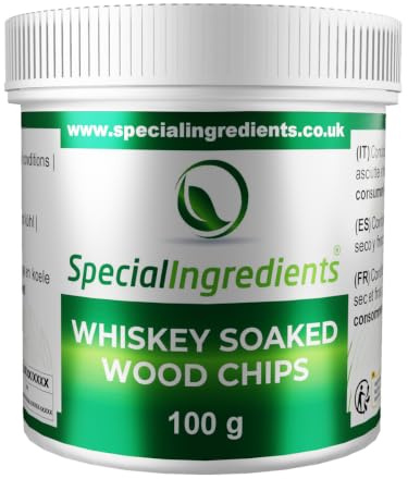 Special Ingredients Whiskey Räucherchips 100 g - Für Lebensmittel Räuchern, Geeignet für Smoking Gun, Intensives Raucharoma mit Whiskey-Note, Ideal für Rind, Schwein und Wild - Premium-Qualität