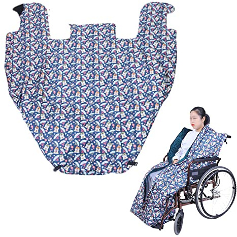 Accessories Wheelchair Blanket Winter Waterproof, Adults Whole Waterproof Body Warm Wheelchair Sack Slip Sack Rain Cover Wheelchair Slip Sack Wheelchair Sack, for Most Wheelchairs 162x70cm