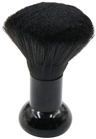 Plastique Noir Brosse de Nettoyage des Cheveux Portable pour Salon | Élimine les Poussières Fines, Usage Barbier et Salon, Format Léger, pour Femmes et Hommes, Noir