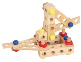Jeujura - Baril etabli 70 Pièces - Jeu Imitation Enfant dès 3 Ans - 8595 | Kit bricolage pour apprendre à visser, dévisser et assembler - Écrous, vis, plaques perforés, tournevis - Modèles de montage