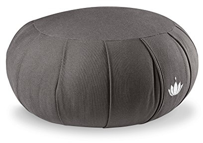 Lotuscrafts Zafu Kissen Kapok Delight - Sitzhöhe 15 cm - Zafu Meditationskissen Yogakissen mit Kapokfüllung - Waschbarer Bezug aus Bio-Baumwolle - Yoga Zafukissen