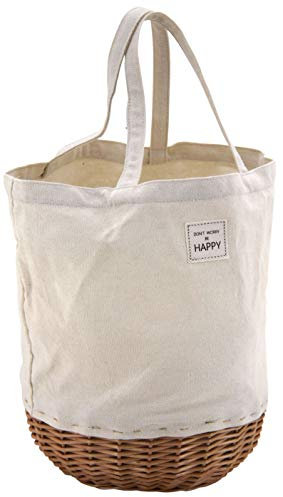 AUBRY GASPARD - Sac tissu rond fond osier