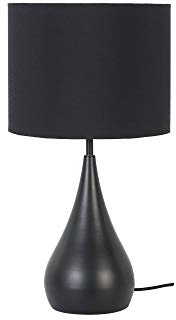 Light & Living Tischlampe Svante - Schwarz - Ø28cm | Rund - Modern - Metall - Tischleuchte Wohnzimmer & Schlafzimmer - Tischlampen modern