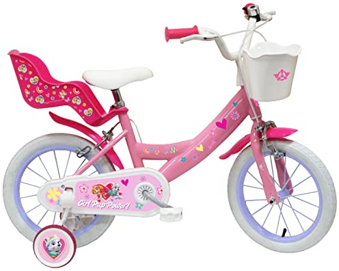 Vélo ATLAS Mädchen Fahrrad Kinderfahrrad 14 Zoll Paw Patrol/Stella, Rosa, 35,6 cm