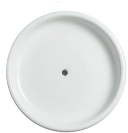 Round Self Draining Soap Dish, Small Ceramic Tray, Keep Soap Dry(White) | Cute Jewelry Dish