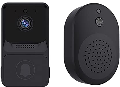 Two Way Audio Aiwit App WiFi Smart Camera Door Bell Wireless Ring Video Mini Doorbell Rhr877 (Black, One Size)