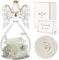 Sunia Rosa Eterna Regalos Originales para Mujer, Flores Preservadas Regalo Madre, Flore Eterna con Figura Ángel Regalo Cumpleaños Mujer, Regalo Mama Abuela, Regalo Navidad San Valentin Dia de la Madre
