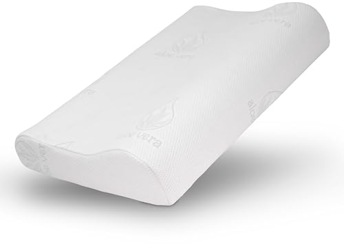 KOLIBIRO Nackenstützkissen 60x40 – Höhenverstellbar, Orthopädisches Kissen für Nacken- & Schulterschmerzen, Atmungsaktiver Aloe-Vera-Bezug, Memory-Schaum, Ideal für Rücken-, Seiten- & Bauchschläfer