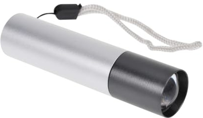 OSALADI Torcia Ricaricabile in Lega Di Alluminio Ipx45 Per Attività Allaperto Argento/bianco