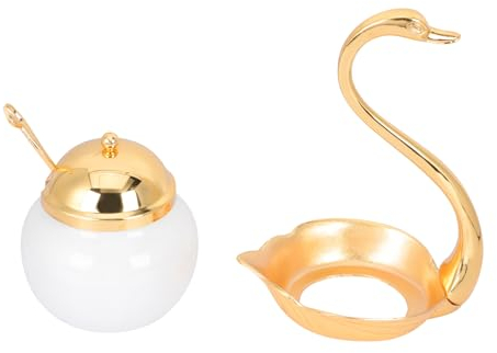 PRETYZOOM Tarro De Aluminio Para y Especias Contenedor De Almacenamiento De Condimentos Diseño Elegante y Práctico Para Hogar y Restaurantes Color Dorado