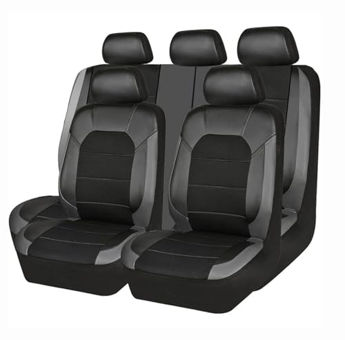 ADOVZ Autositzbezüge für VW Amarok/Beetle/Bora/Caddy/Corrado/EOS/Golf 2000-2023 2024, Allwetter rutschfest Wasserdicht Atmungsaktiv Schonbezug, Auto-Sitzbezug Zubehör,Grey