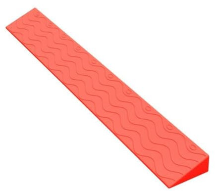 QYMLSH Anti-Rutsch-Türrampe, Türschwellenrampe, Gummirampen for Türschwellen, Rampen for Rollstühle, Dreieckiges Bergaufbrett, Türrampen for Rollstühle 2,5cm Creme(Red,3.5cm)