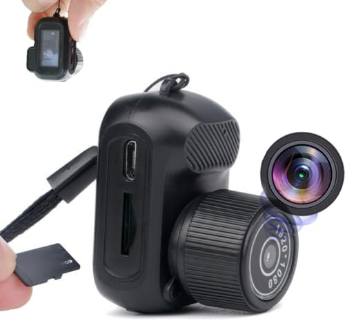 Keychain Camera, 1080P HD Mini Camera Keychain That Works, Key Chain Mini Photo/Video Camera, Retro Portable Mini Pixel Camera with Eight Filters for Indoor Home Outdoor (8G)