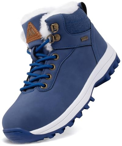 Mishansha Bottine Enfant Neige Chaussures Hive pour Garçon Fille Bleu Gr.34
