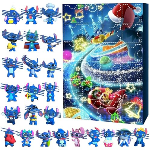 Ficlwigkis Adventskalender 2024,Weihnachtskalender Adventskalender Kinder mit 24 Anime Figuren,Kinder Adventskalender 24 Tage Countdown Adventskalender Weihnachten Weihnachtsstrumpffüller Geschenke