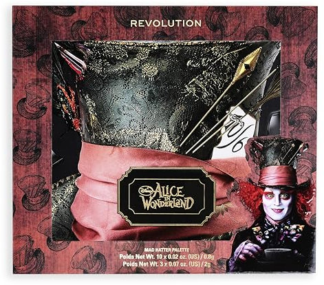 Revolution Beauty, Disney's Alice in Wonderland x Revolution Mad Hatter Palette, Halloween Face & Eye Costume Makeup, Vegan & Cruelty-Free