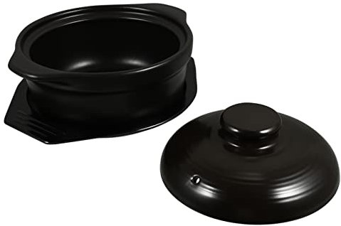 COLLBATH Ceramic Cooking Pot Lid 18.5cm Health Soup Pot Kitchen Cookware Suitable for Restaurant and Home Use Base