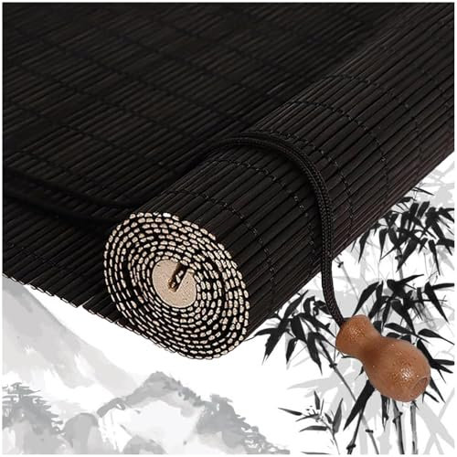 Natürliche Bambusrollos, Bambusrollos Jalousien Für Innenbereich, Verdunkelungsrollos Aus Bambus, Raffrollos, Holzrollos, Seitenzugrollo, Sonnenschutzrollos Für Fenster/türen,WxH-145x140cm/57*55in