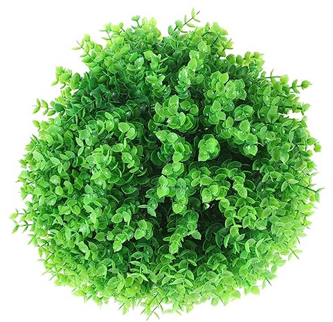 IMIKEYA Simulated Eucalyptus Grass Ball Artificial Topiary Balls for Outdoor Decor Decorative Ceiling Ornaments for Garden Wedding and Home Hanging Ornament for Balcony and Party