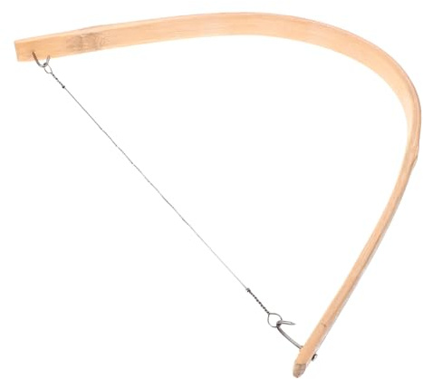 Angoily Scie à Main Pour Travail Du Bois Et Bambou Scie à Archet Courbée Antirouille Outil De Menuiserie Précis Pour Découpes Nettoyées Et Stables