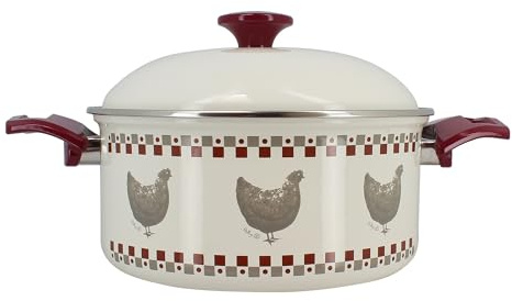 MENASTYL - Faitout gallina 24cm en acier émaillé avec couvercle en métal - 3645460