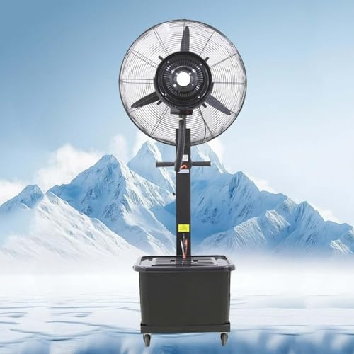 Ventilatore nebulizzatore oscillante per esterni per patio e raffreddamento industriale, rotazione di 90° per una maggiore efficienza di raffreddamento
