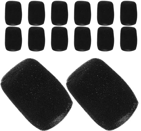 LALADEFIEE 15 Piezas Funda de Espuma para Micrófono Paravientos de Esponja para Micrófono Rejilla de Malla Protector Antiviento para Karaoke Ktv Fiestas y Canto