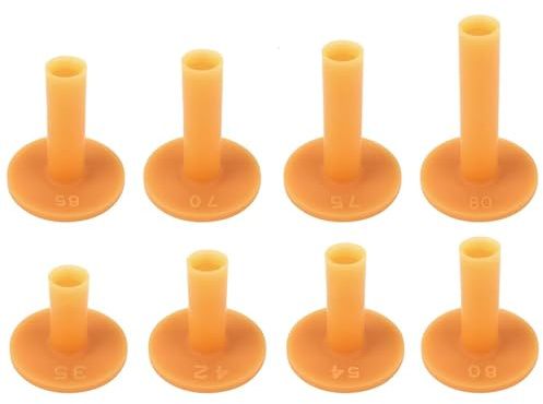 Binnan 8 Stück Golf Tee Gummi, Weiche Gummi Range Tee mit Unterschiedlicher Größe, Golf Tees Kunststoff, Golf Simulator Tee, für Drinnen Draußen Winterrasen Driving Range