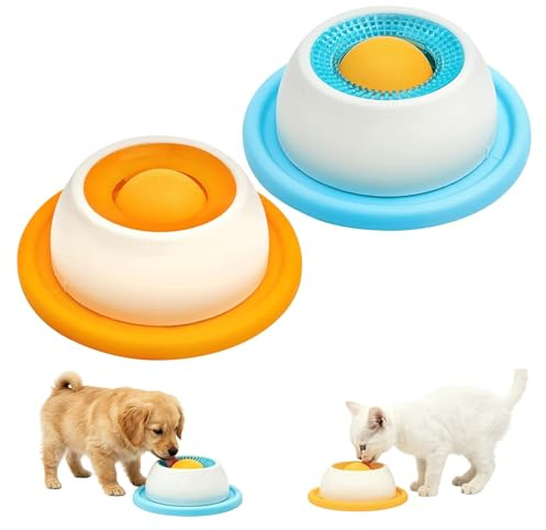 2PCS Hundelickspielzeug,Schleckball Hund,ABS Leckmatte Für Hunde,Lick Bowl Für Hunde,Kleine Leckspielzeug Hund Dog Lick Sphere Schleckmatte mit Saugnäpfen Für Gelangweilte Welpen Katzen Futterausgabe