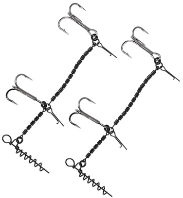 KIXZSAZ Per Sistema di piattaforma da pesca con perno di bloccaggio a molla, cavatappi per luccio pesante Premium, Per sistema di piattaforma da pesca /, 2 pezzi