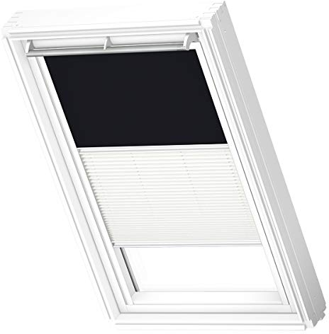VELUX Original Dachfenster Duo Verdunkelungsrollo für SK06, Schwarz, mit weißer Führungsschiene