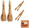 Sipiris Pince Grille Pain, 4PCS Pince de Cuisson en Bambou Bois Pour Gril Pinces De Cuisine en Bois Pince ¨¤ Pain Grill¨¦ Pince ¨¤ Toast pour Cuisson Pain Th¨¦ aux Fruits et Cornichons