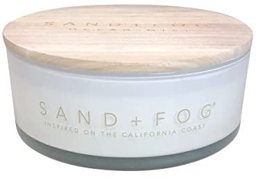 Sand + Fog Scented Candle - Ocean Mist - Additional Scents and Sizes – 100% Cotton Lead-Free Wick - Luxury Air Freshening Jar Candles - Perfect Home Décor for Your Cocktail Table – 34 oz