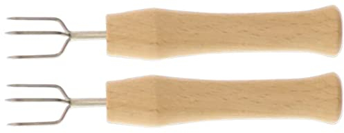 teemando® 2 X Pellkartoffelgabel, Halter für Pellkartoffel oder Maiskolben, Kartoffelpieker