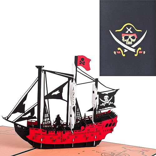 3D Geburtstagskarte,Pop up Segelboot Grußkarte mit Umschlag zur Verwendung als Ermutigungskarten,Abschlusskarten,Trostkarten,Dankeskarten