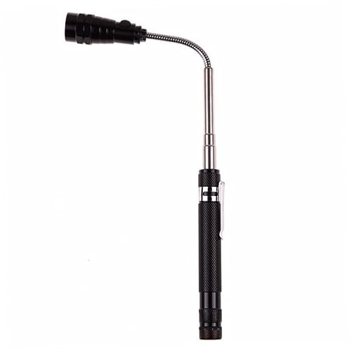 DOITOOL Lampada da Lavoro LED 3 X LED Testa Pieghevole e Corpo Telescopico in Lega di Alluminio, Luce Magnetica Blu per Riparazioni Auto e Pesca