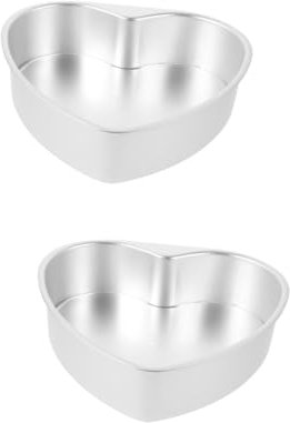 Cabilock 2st Herz-kuchenform Blech Kuchenform in Herzform Bratpfanne Backform in Herzform Backformen Kuchenformen Backen Backzubehör Schablone Aluminiumlegierung Hochzeit