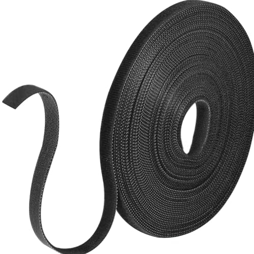 10m Fascette Cavi,Nastro di Fissaggio,Fascette Fermacavi,Riutilizzabili Fettuccia Nylon,per Cable Management su Casa e Ufficio(10mm di Larghezza,Nero)