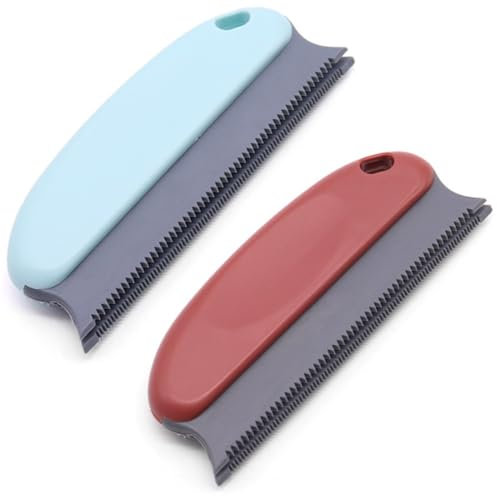 EAVUYIS 2 Stück Tierhaarentfernerbürste, Hundehaarentferner für Teppich, Kleidung, Möbel, Sofa, Autos, Katzenhaarentfernerkamm, Gummibürste für Tierhaare, Hundehaarentfernungsprodukte