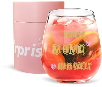 DONGSHANGIFT Beste Mama aller Zeiten Weinglas Einzigartige Geschenke für mama, Frauen - (Beste Mama aller Zeiten)